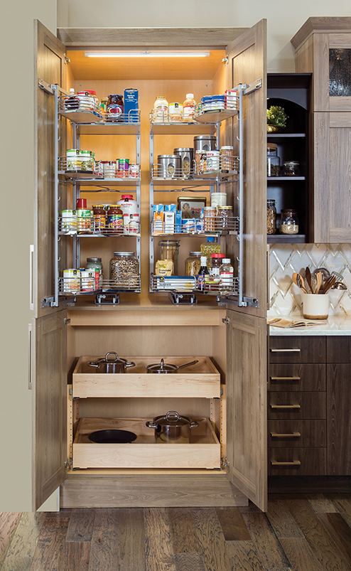 organized kitchen cabinet pantry