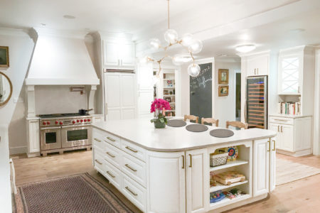 white open concept kitchen with island