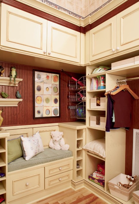 Organize your kids room with this storage nook